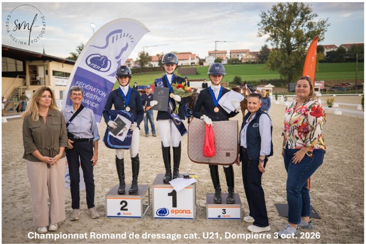 Championnat romand de Dressage 2026 - Podium U21