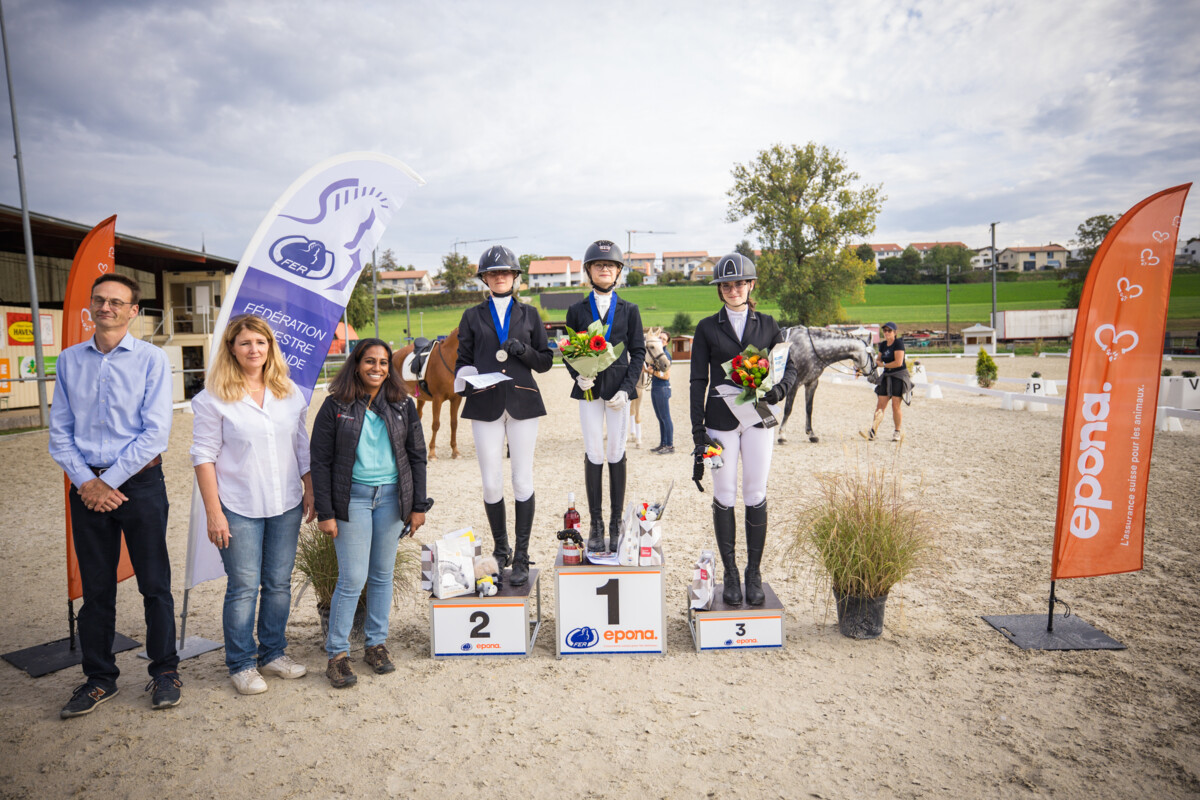 Journées de la Jeunesse - Finales romandes - Podium Épreuve de dressage
